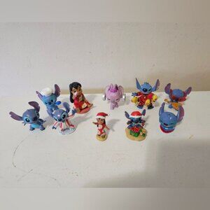 Disney Lilo And Stitch Collectible Mini Figures  Set Of 10
